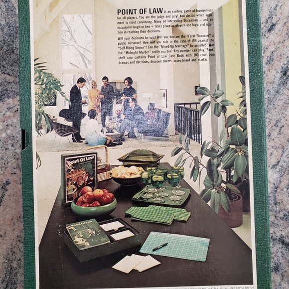 [GREAT Condition] Vintage 1972 "Point of Law" COMPLETE 3M Bookshelf Game - Picture 2 of 7